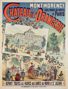 Travel poster advertising trips by train from Paris to the 